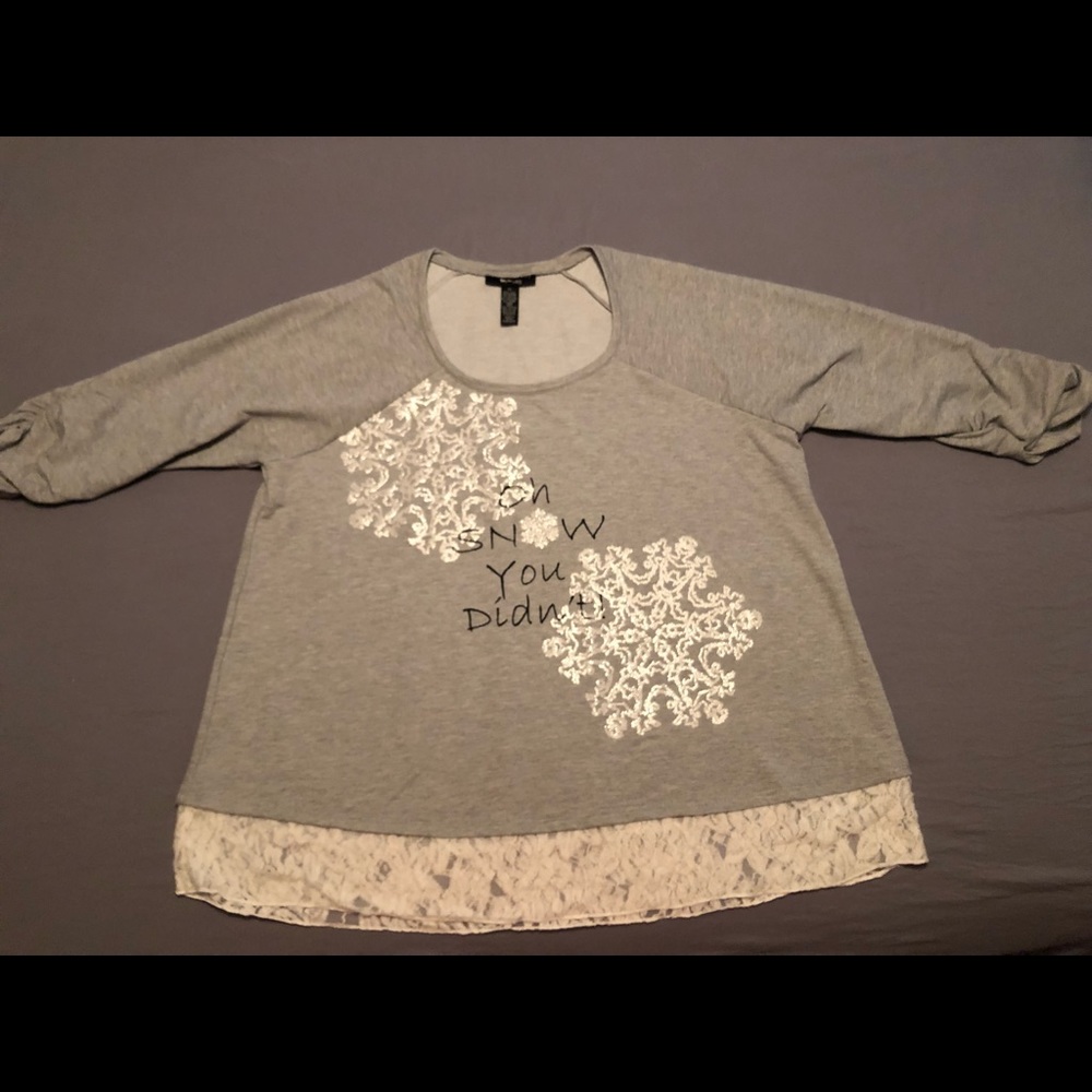 Women’s plus size Style & co Size 1X NWOT winter “Oh snow you didn’t!“ Shirt